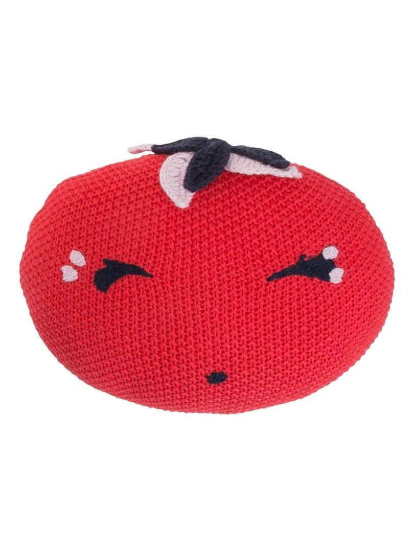 Coussin décoratif Catimini pomme kawaii 100% Coton Crochet fait main 100% Coton Rouge Rouge