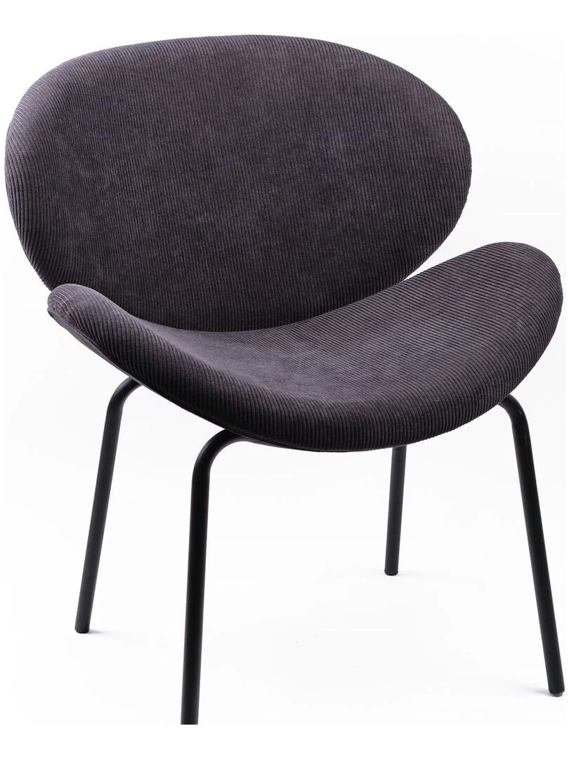Fauteuil arrondi en tissu 'COZY' 'TODAY' Gris