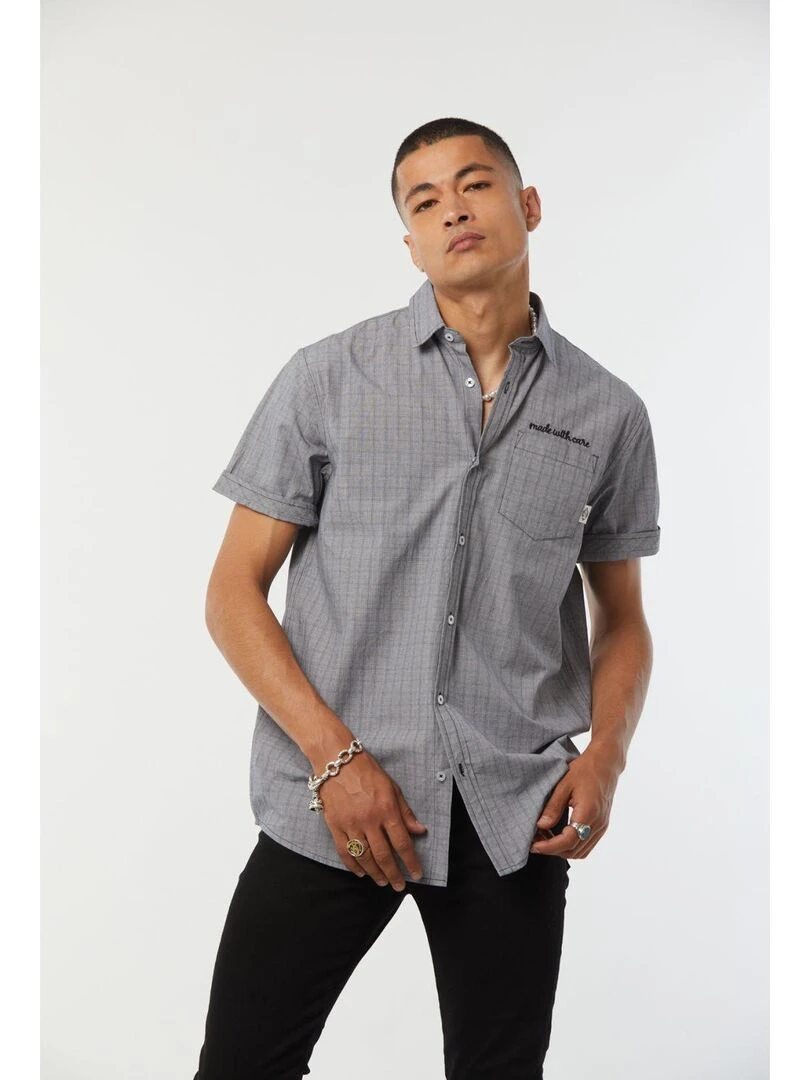 Lee Cooper   Chemise manches courtes coton regular DEAR   Gris
