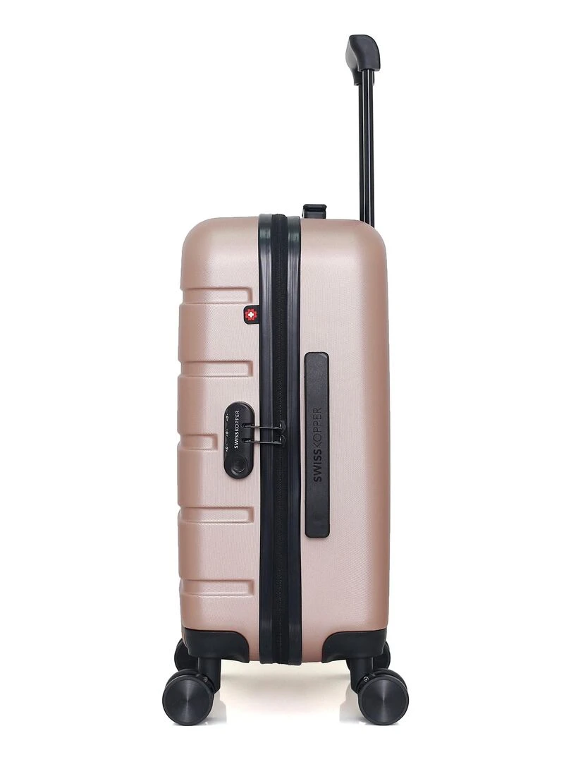 SWISS KOPPER   VALISE CABINE ABS AIGLE 4 ROUES 55 CM   Rose