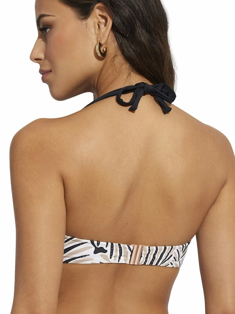 Haut maillot de bain bandeau Tanzania Noir