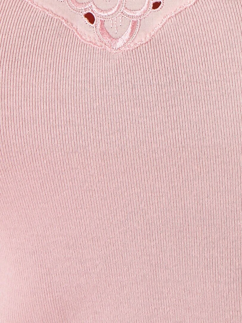 T shirt manches courtes Essential pur coton peigné   Damart   Rose