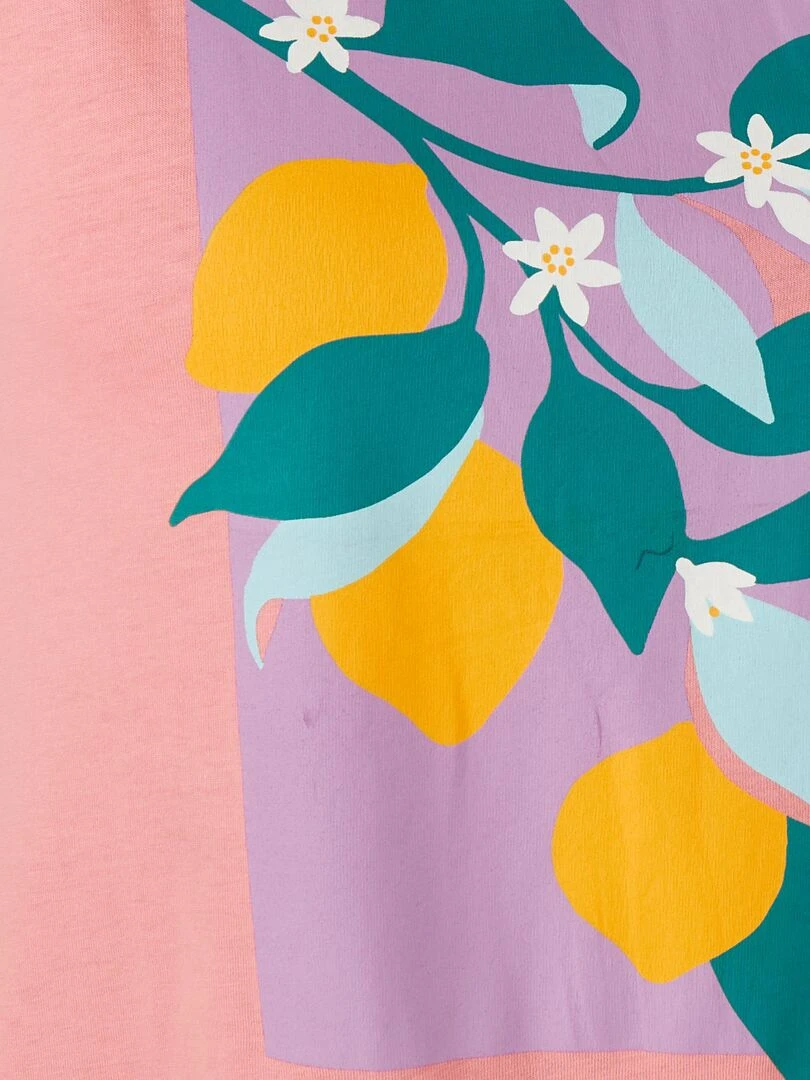 Chemise de nuit en pur coton peigné   Damart   Rose fushia