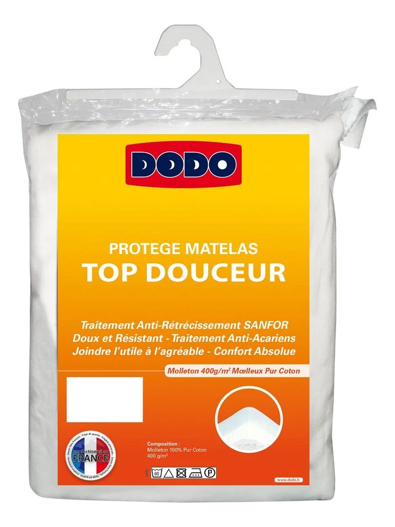 DODO   Protège Matelas Top Douceur   Blanc