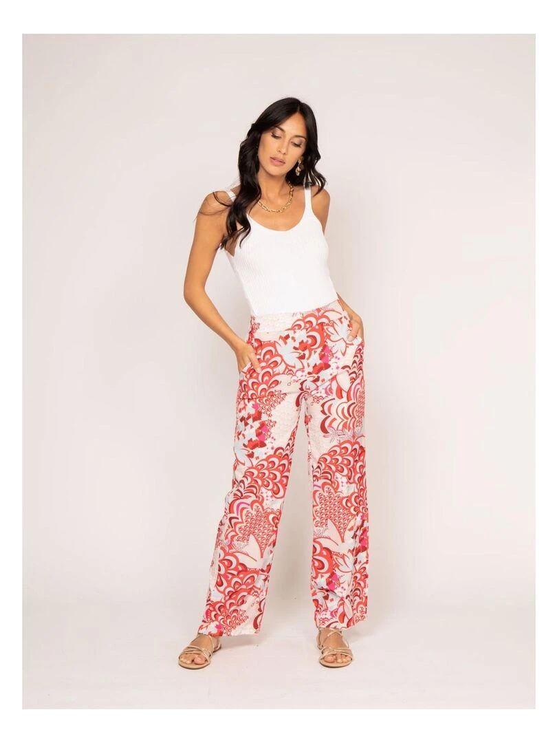 Pantalon motifs ECOLA   Rouge