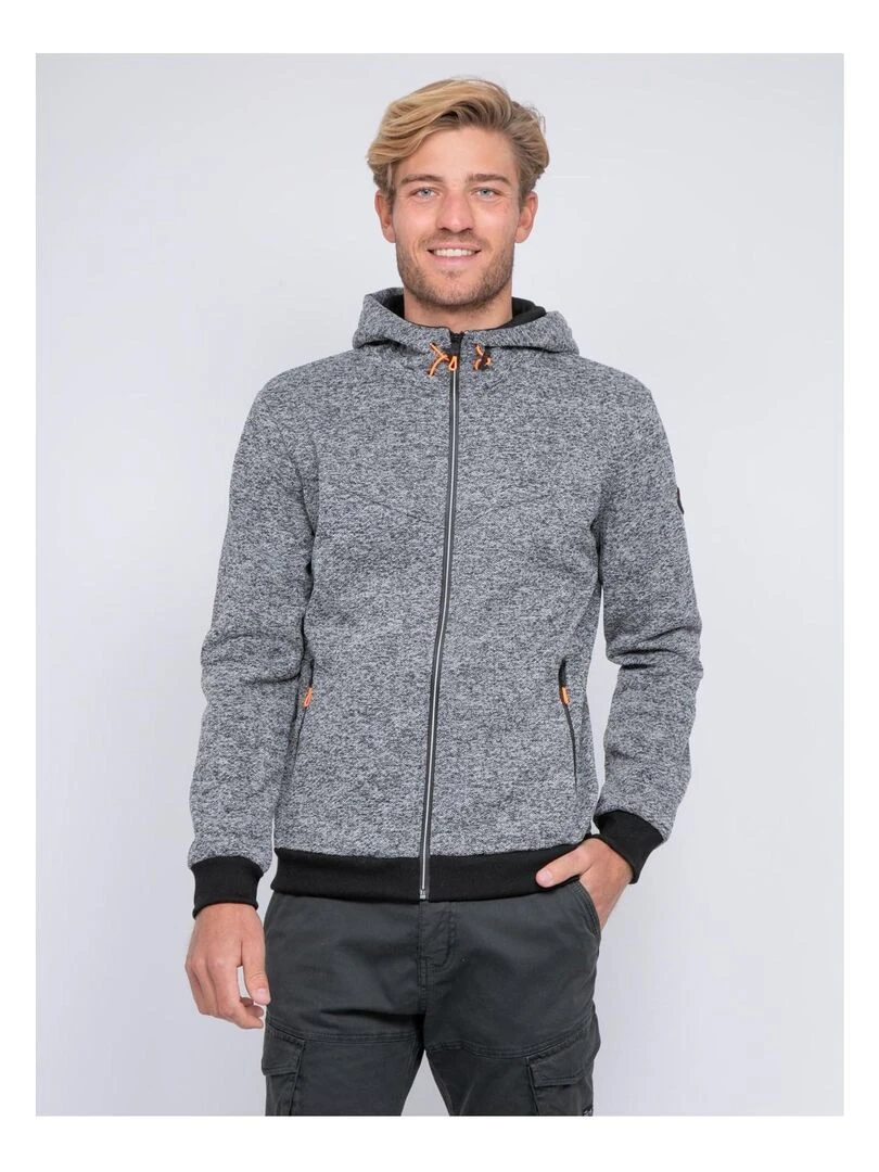 Sweat zippé capuche WALTON Gris