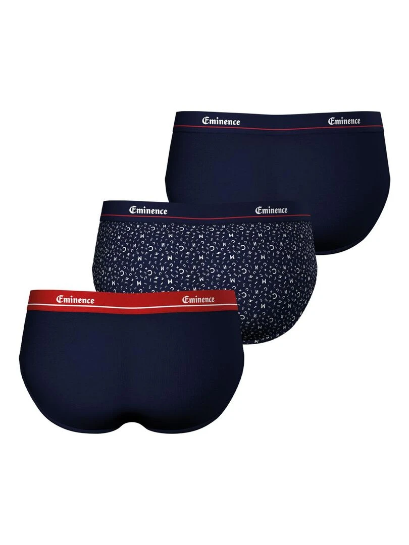 Lot de 3 slips homme Chic Edition limitée 80 ans   Bleu marine