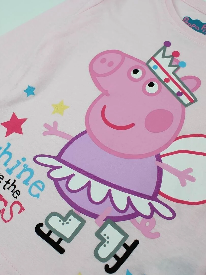 Peppa Pig   Pyjama fille imprimé Peppa Pig en coton   Rose