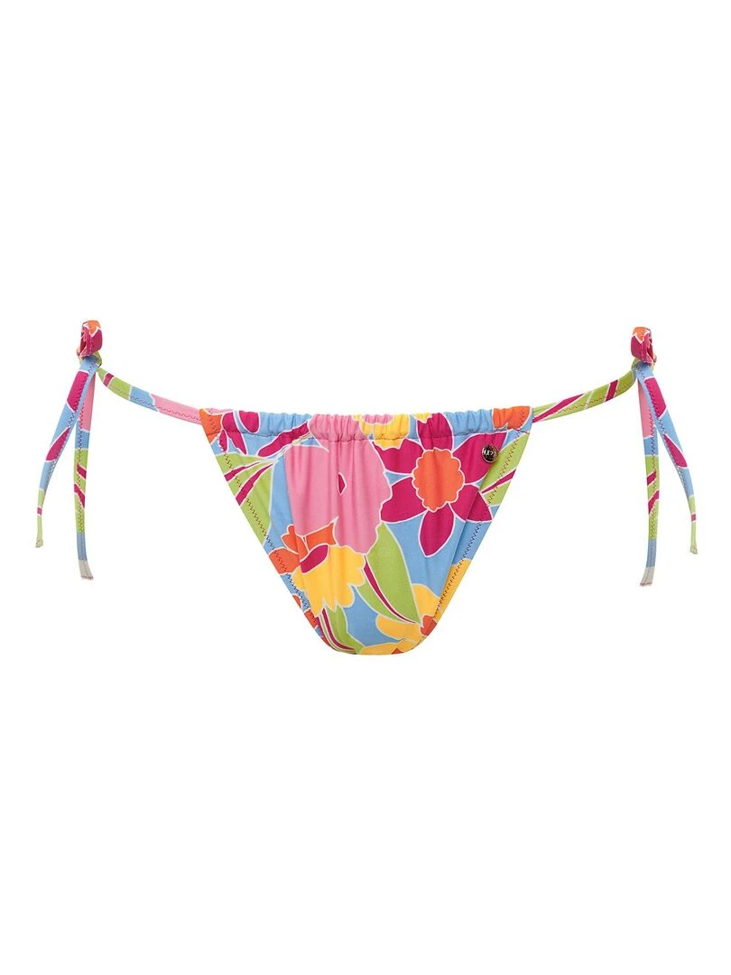 Bas maillot slip de bain bikini taille basse à nouettes Miami   Vert