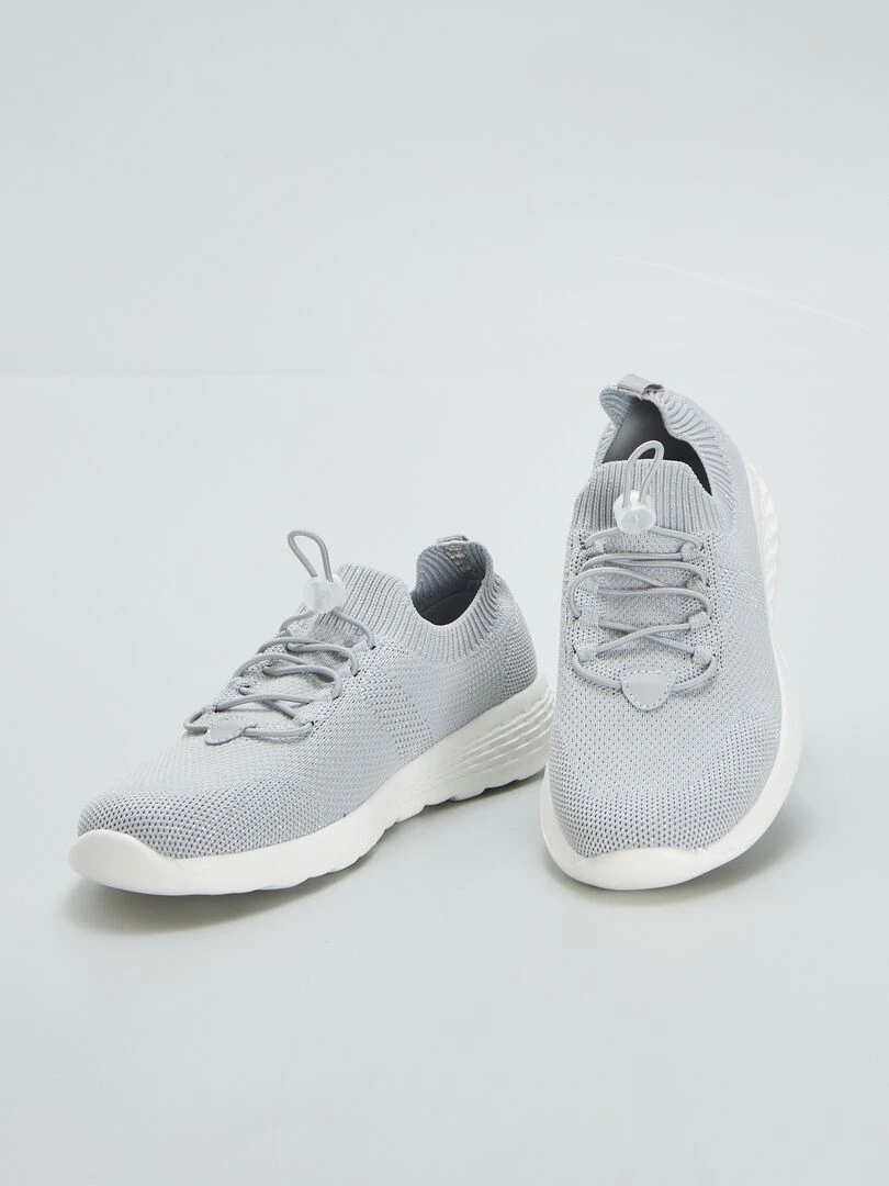 Baskets en mesh esprit running   GRIS