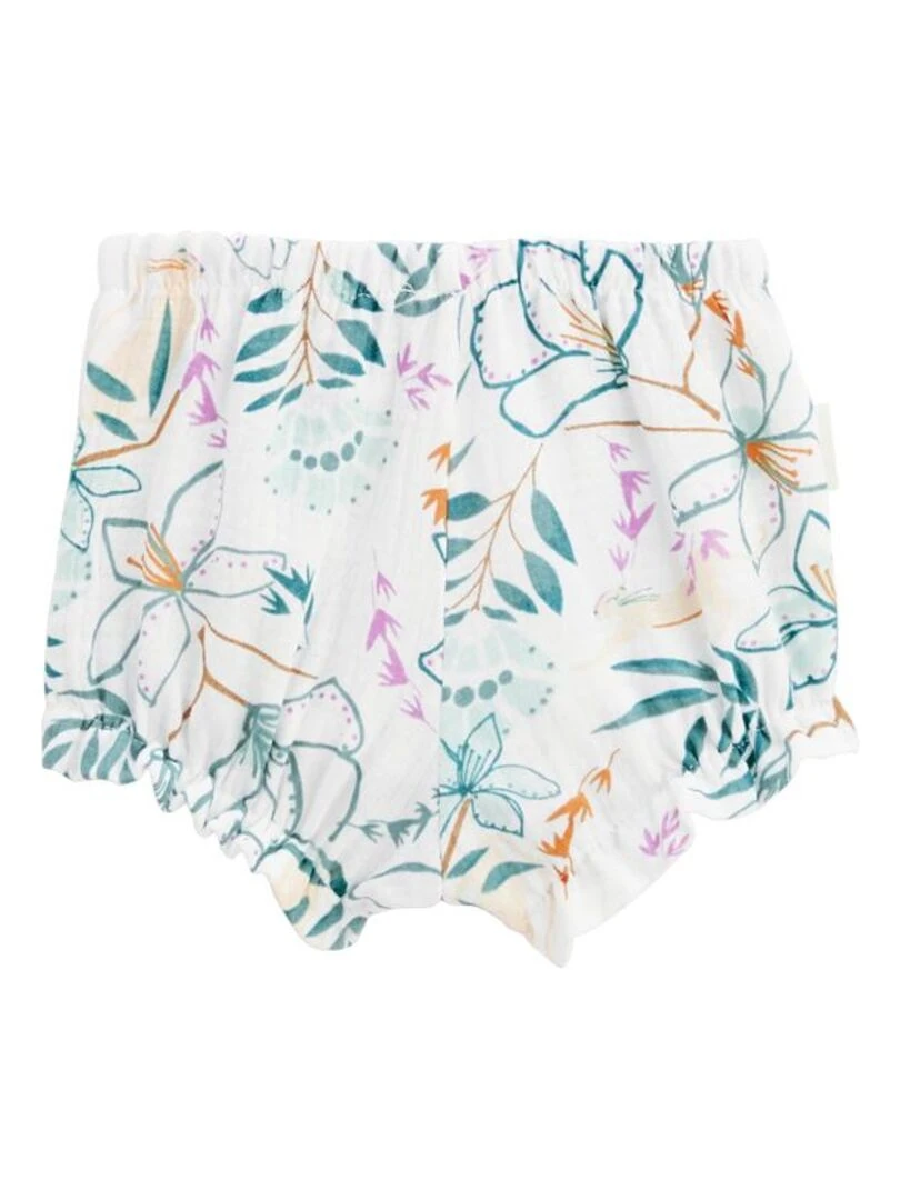 Lot de 2 bloomers bébé en gaze de coton Patroika   Vert