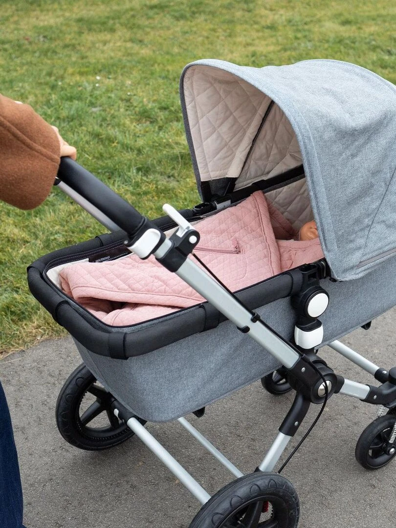 Bemini Nid d'ange BISIDE ouatiné Quilted et pady jersey   Mauve