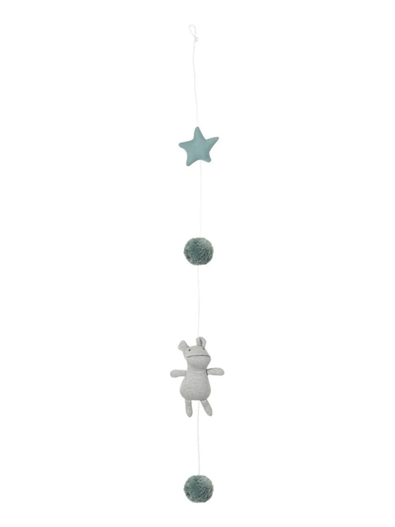 Guirlande en coton jersey hippo 100 cm verticale Gris