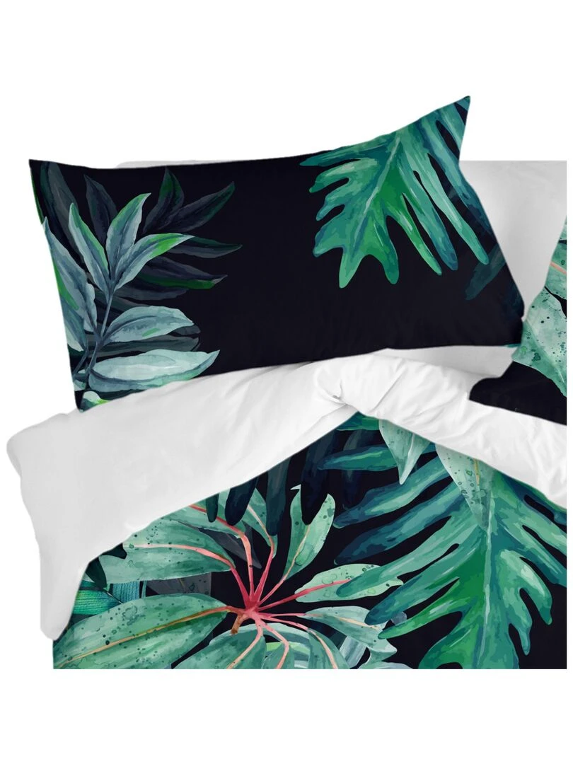 Taie d'oreiller Ebony "Happyfriday" Noir Vert