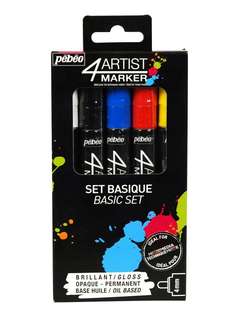 5 marqueurs à base d'huile   5 x 4 mm   N/A