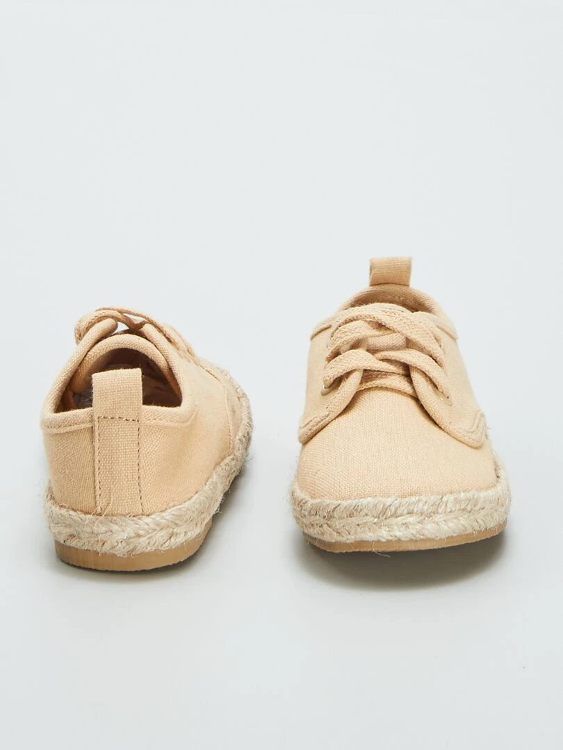 Baskets à lacets style espadrilles   Beige