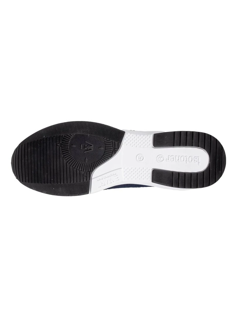 Baskets Confort Homme slip on lacets Marine   Bleu marine