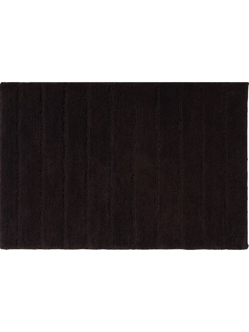 Tapis De Bain Uni Coton 60x120cm Infinity Noir