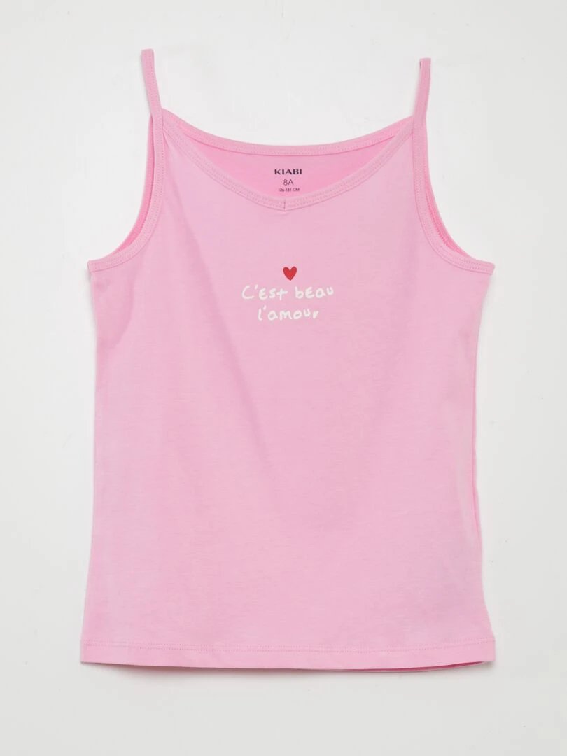 Ensemble pyjama imprimé   2 pièces   Rose