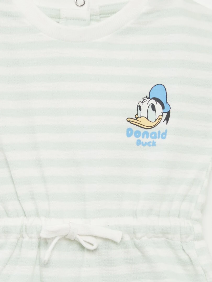 Barboteuse en french terry 'Disney' Bleu ciel