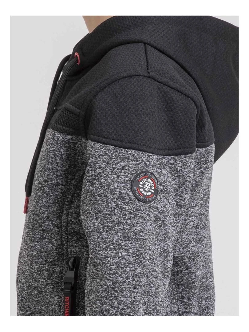 Sweat zippé capuche WILDOMAX J   gris anthracite