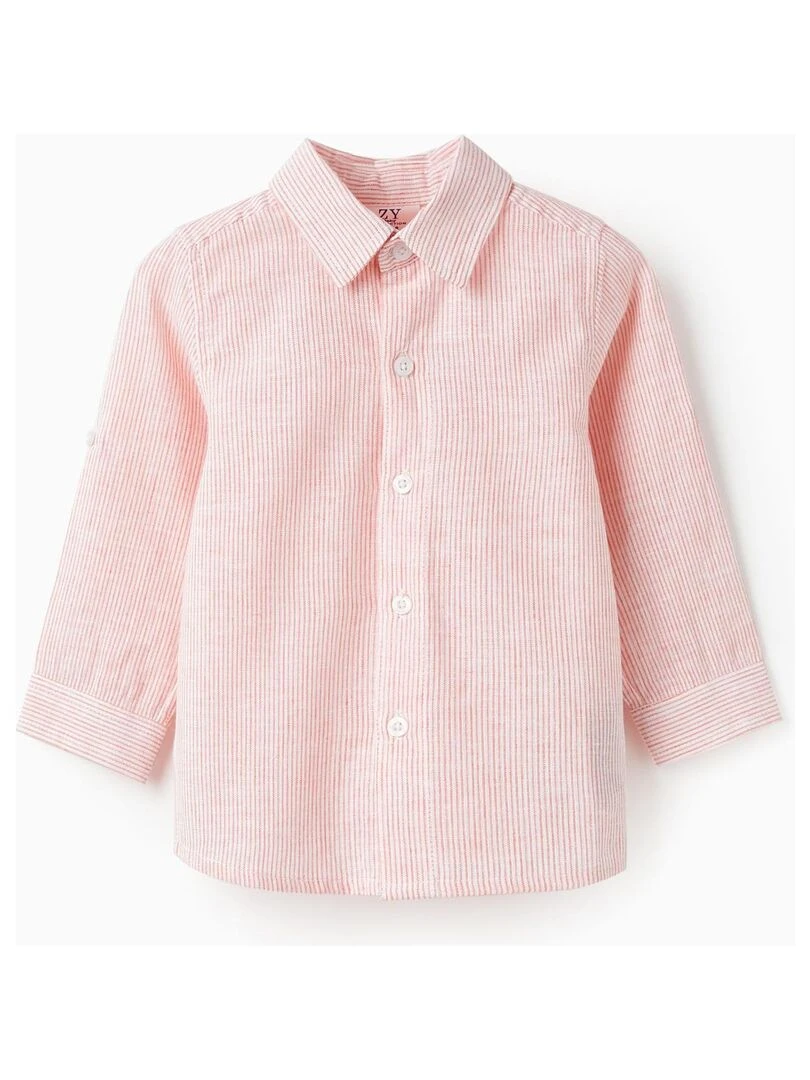 Chemise à Rayures pour Bébé Garçon manches longues CÉRÉMONIE Rouge