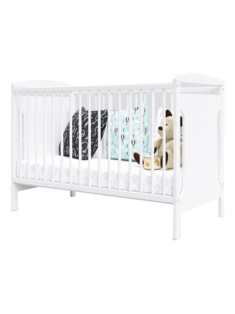 Lit bébé évolutif   ELINOR  120x60 cm   Blanc