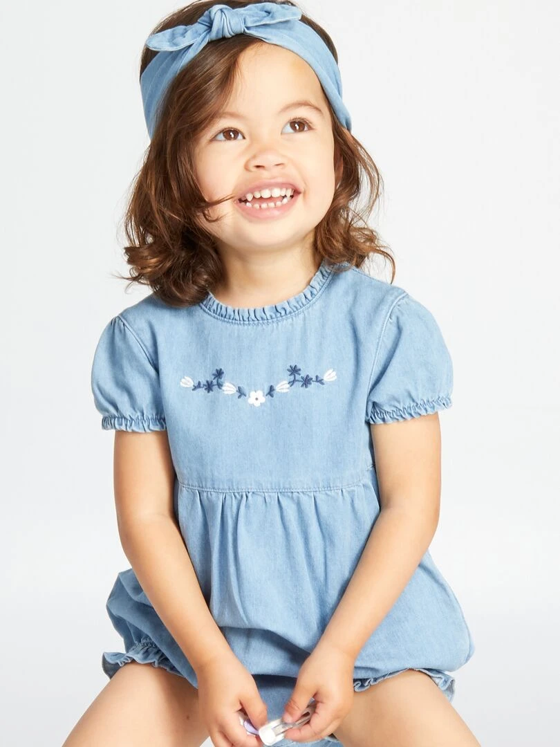 Ensemble barboteuse avec accessoires   Bleu