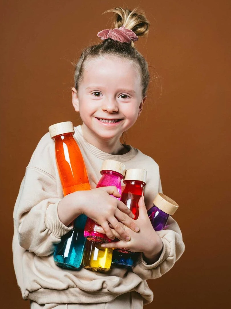 Bouteille sensorielle Float magic  Flottante   Rose