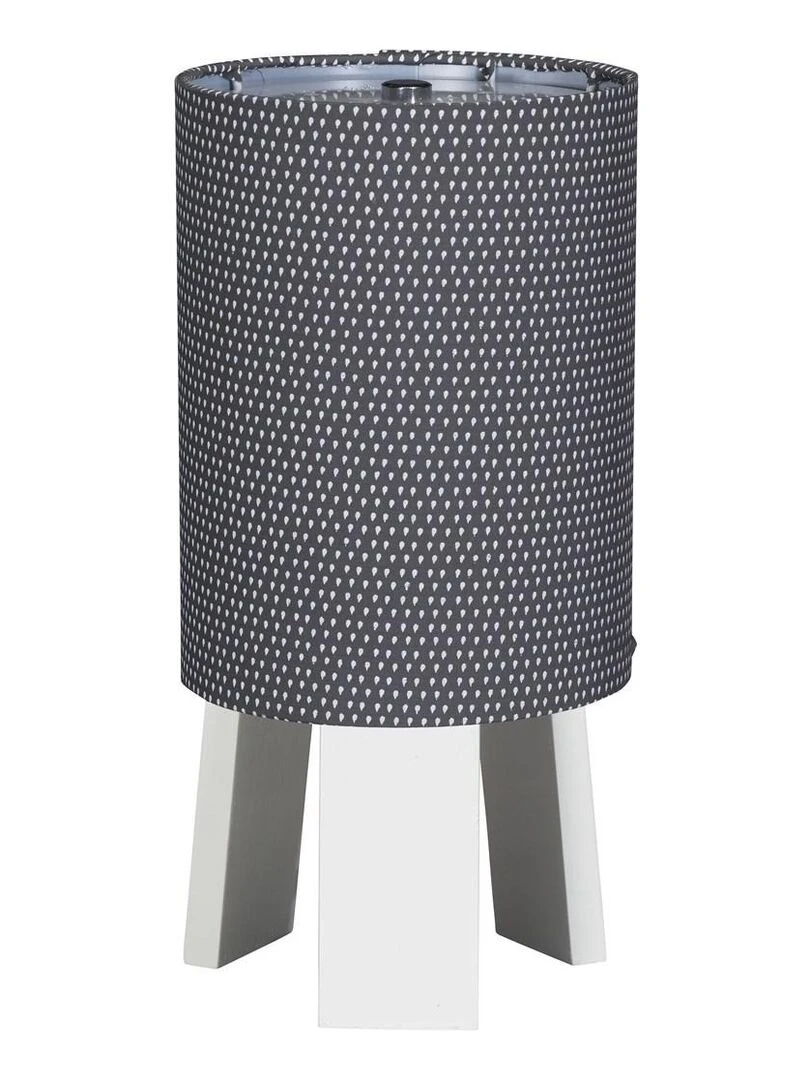 Lampe de chevet avec pied en coton gris SAUTHON Gris
