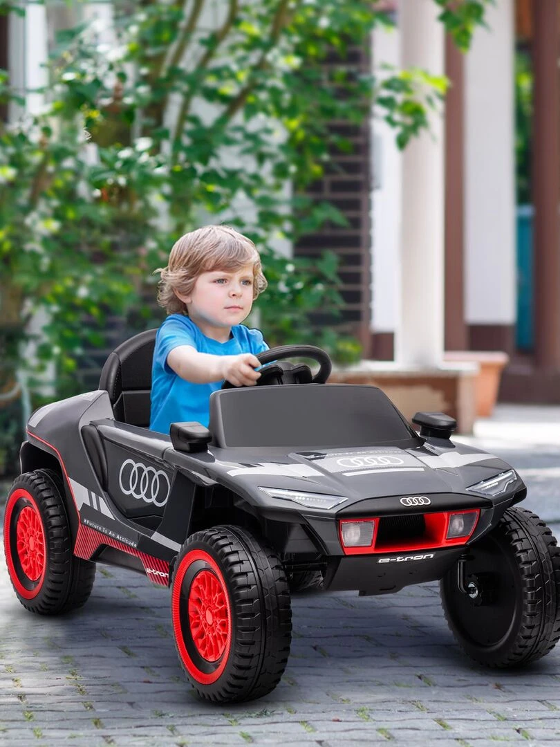 Buggy électrique enfant   RS Q e tron Duna   télécommande  effets   Noir