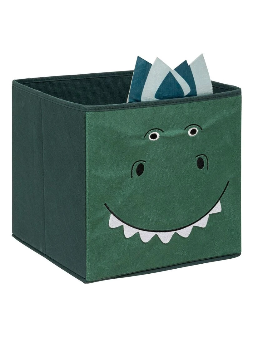Boîte de rangement dino 29x29 Vert