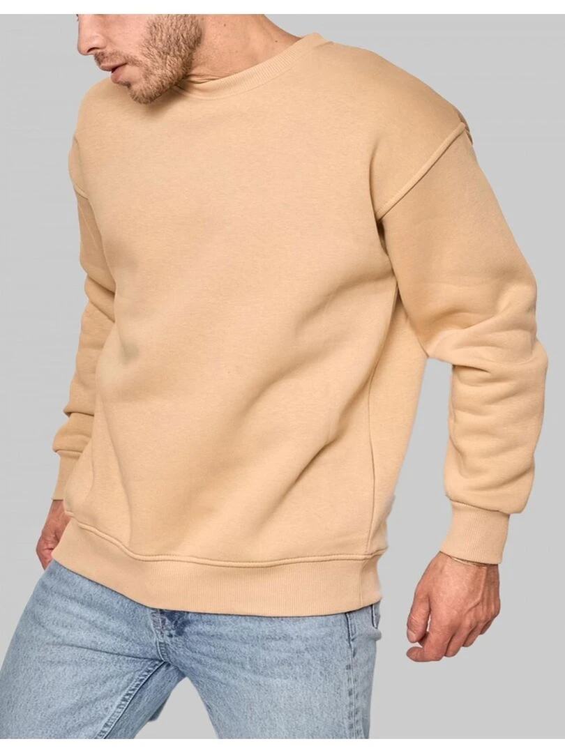 Pull Col Rond Kebello Beige