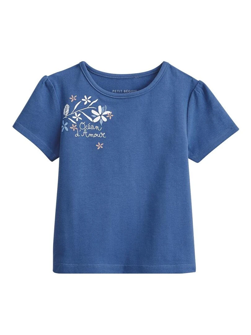Lot de 2 t shirts bébé manches courtes Océan d'amour Bleu