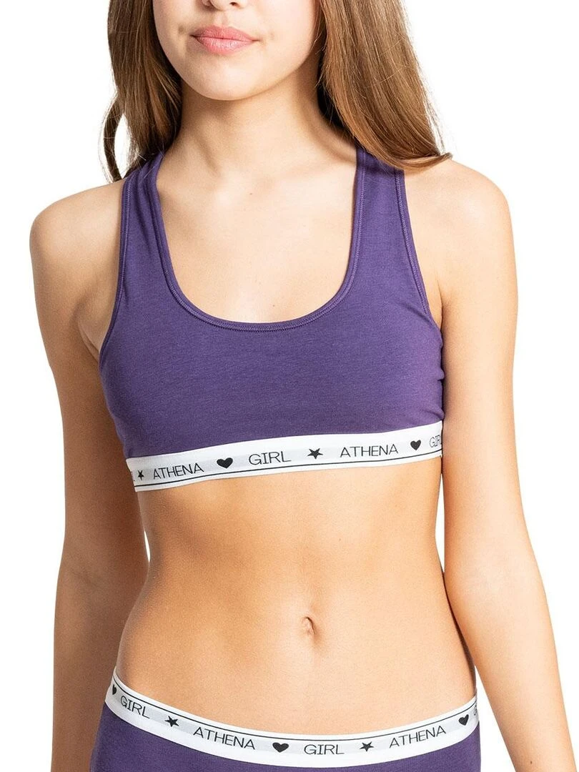 Brassière à coques amovibles fille Coton Ultra Doux Fille Violet