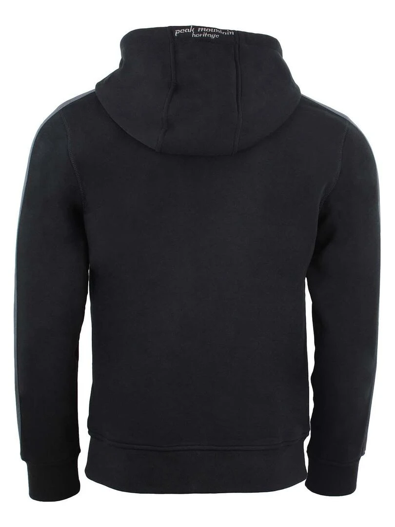 Sweat zippé à capuche homme CYRIL PEAK MOUNTAIN Noir Noir