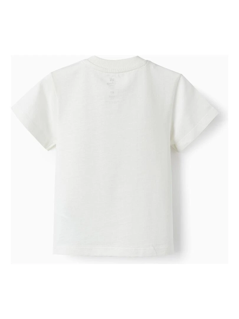 T shirt en coton pour bébé garçon 'Mickey Mouse' manches courtes MICKEY Blanc