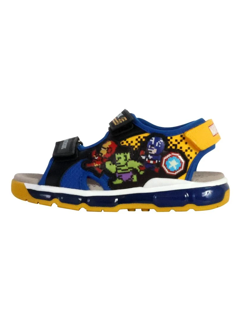 Sandales Cuir Enfant Geox Android Noir