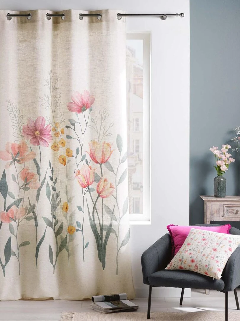 Rideau à oeillets   Blanc