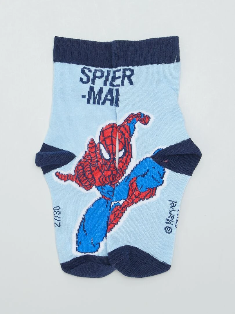 Lot de chaussettes 'Spider man'   3 paires   Bleui/rouge