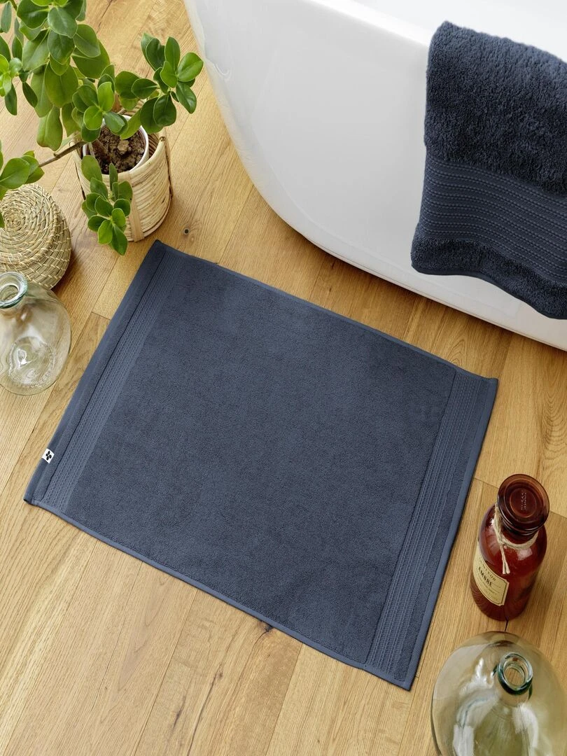 Tapis de bain coton Collection Garance Bleu marine