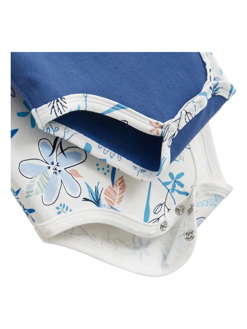 Lot de 2 bodies bébé manches courtes Océan d'amour   Bleu