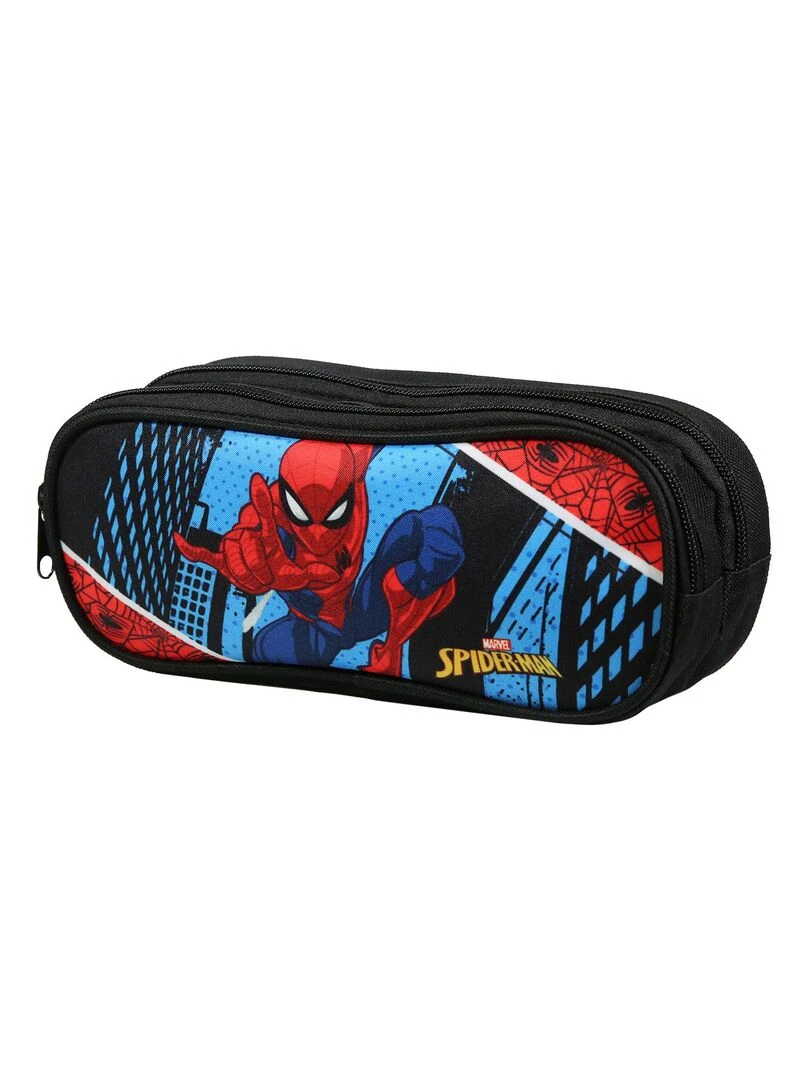 BAGTROTTER Trousse scolaire 2 compartiments Marvel Spider Man Bleue Bleu