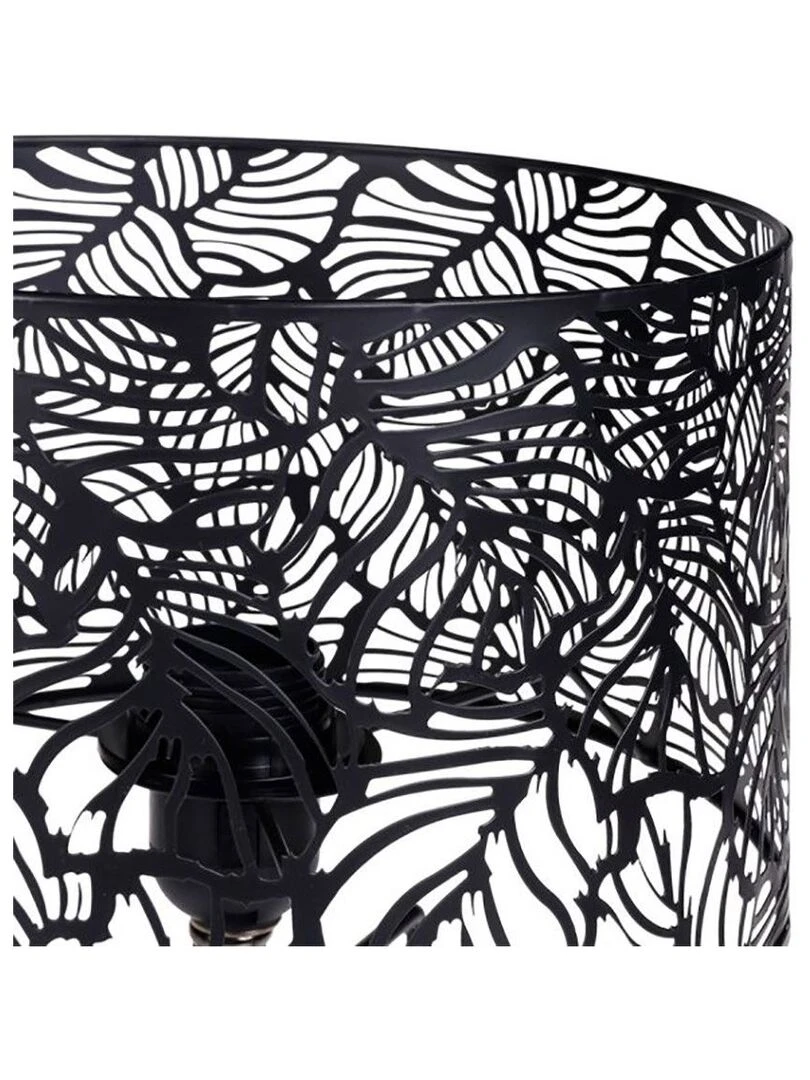 Lampe métal ajouré Calathéa noir   Noir
