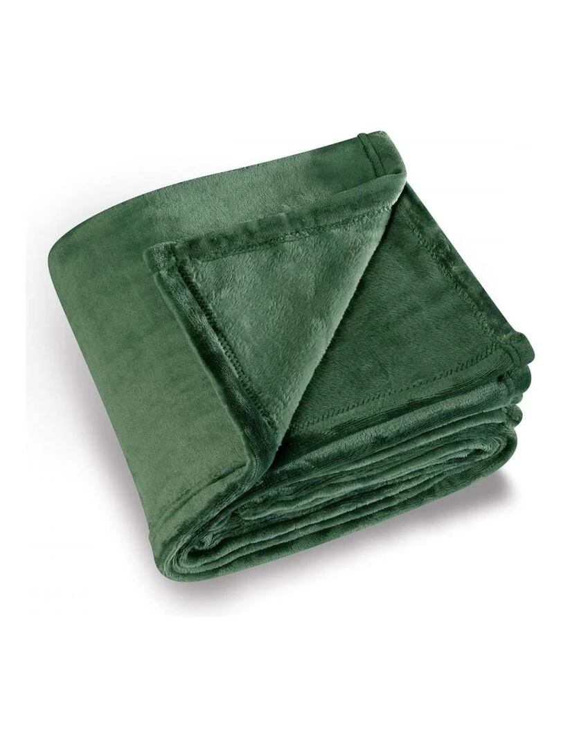 Plaid en polaire uni Vert