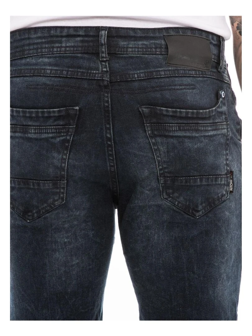 Bermuda en jean coupe slim BLAINE   Bleu foncé