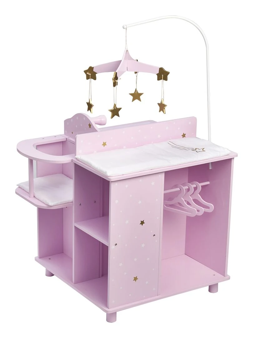 Table à langer poupon poupée Twinkle Stars Princess rangement bois jeu TD 0203AP N/A