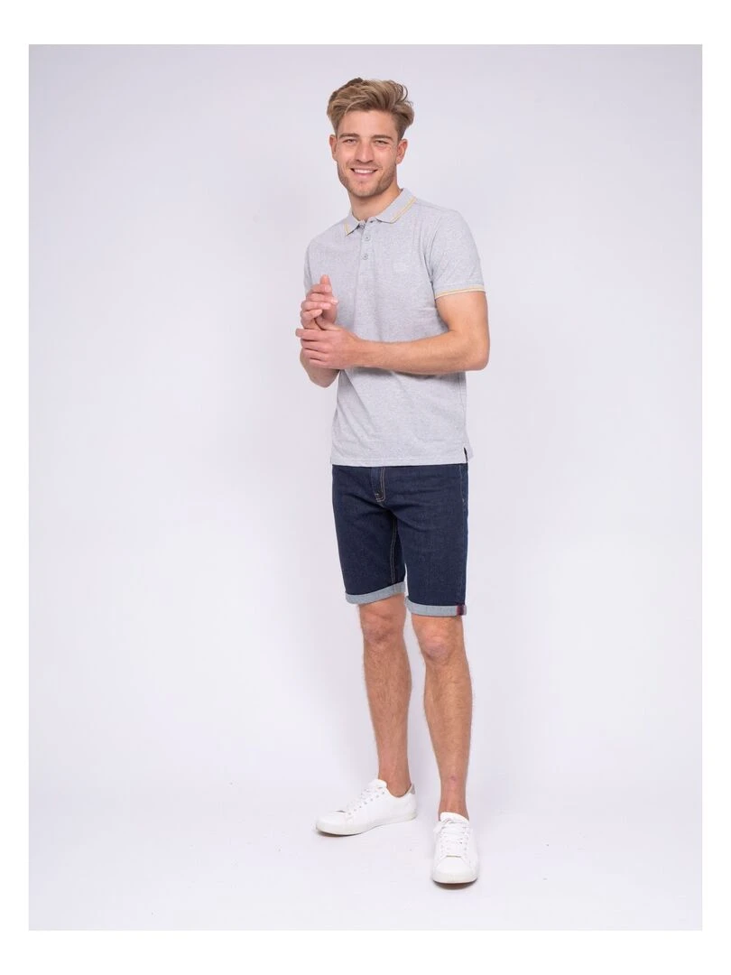 Polo pur coton POPULAR   Gris clair