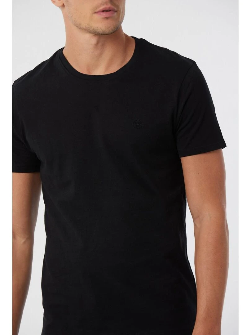 Lee Cooper   T Shirt manches courtes coton regular AREO   Noir