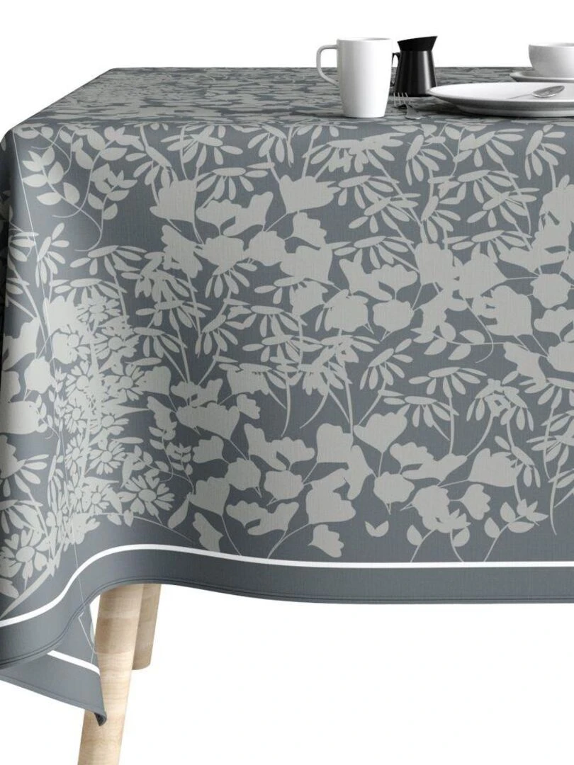 Nappe rectangulaire anti tache en Coton   Fouga   Gris